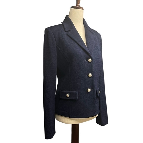 ST. JOHN Sappire Pearl Blazer and Pant Set - Picture 2 of 16